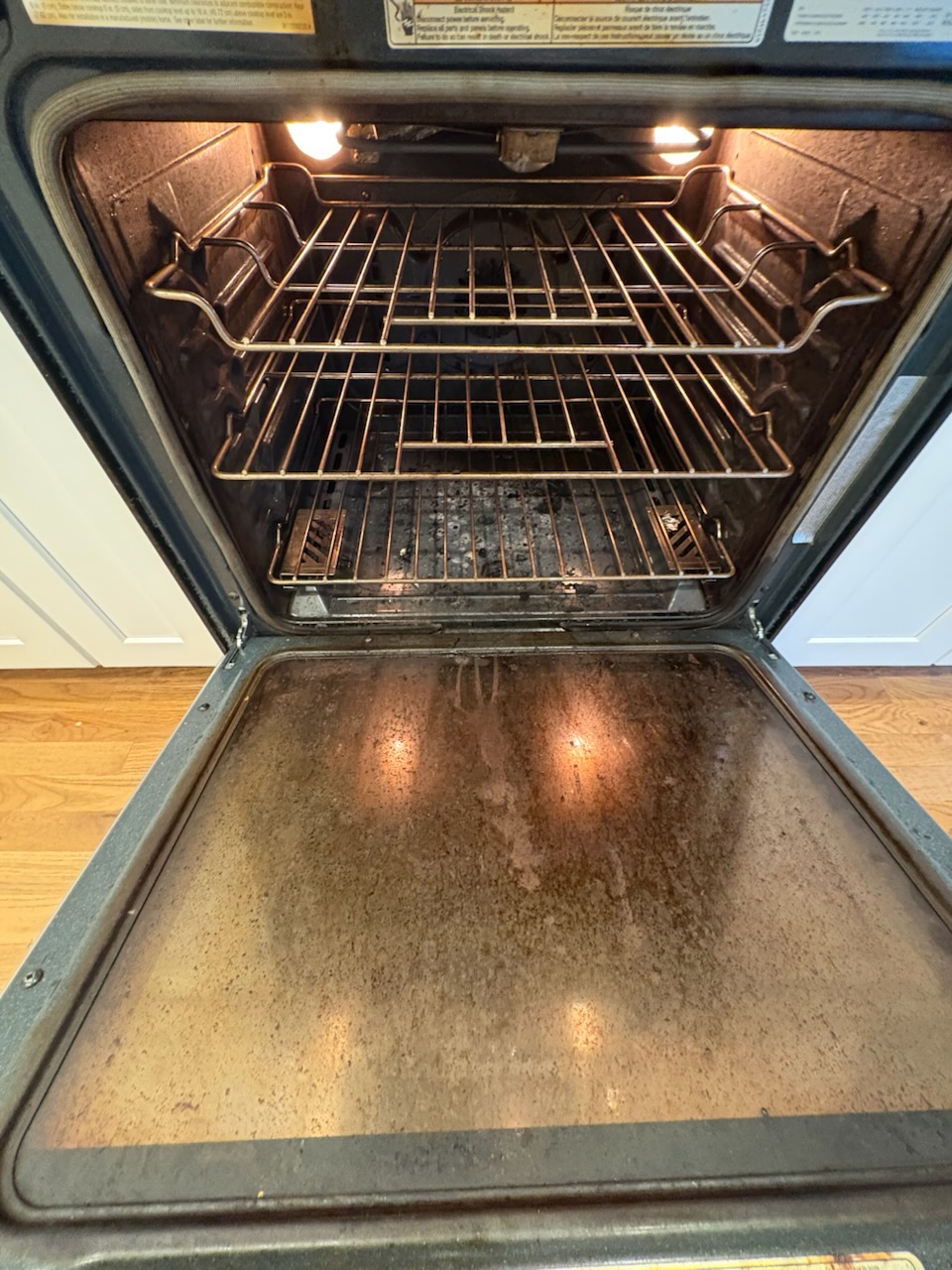 Before — oven deep clean