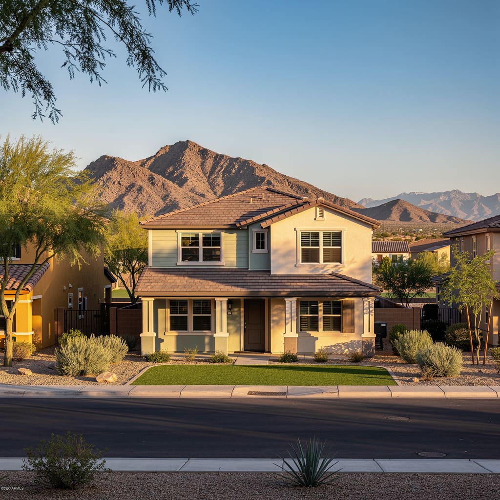 A Studio McGee-style luxury home exterior in Buckeye, AZ — Salt and Slate Cleaning Company