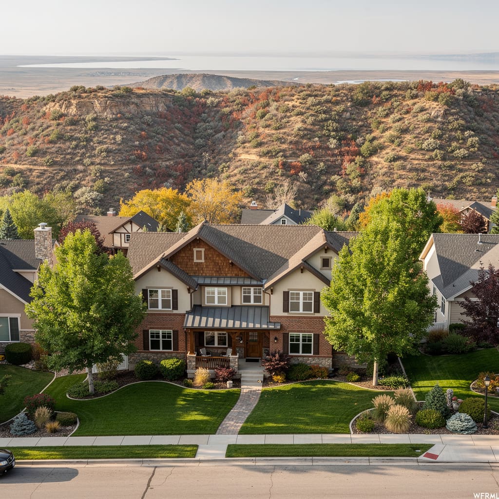 A Studio McGee-style luxury home exterior in Centerville, UT — Salt and Slate Cleaning Company