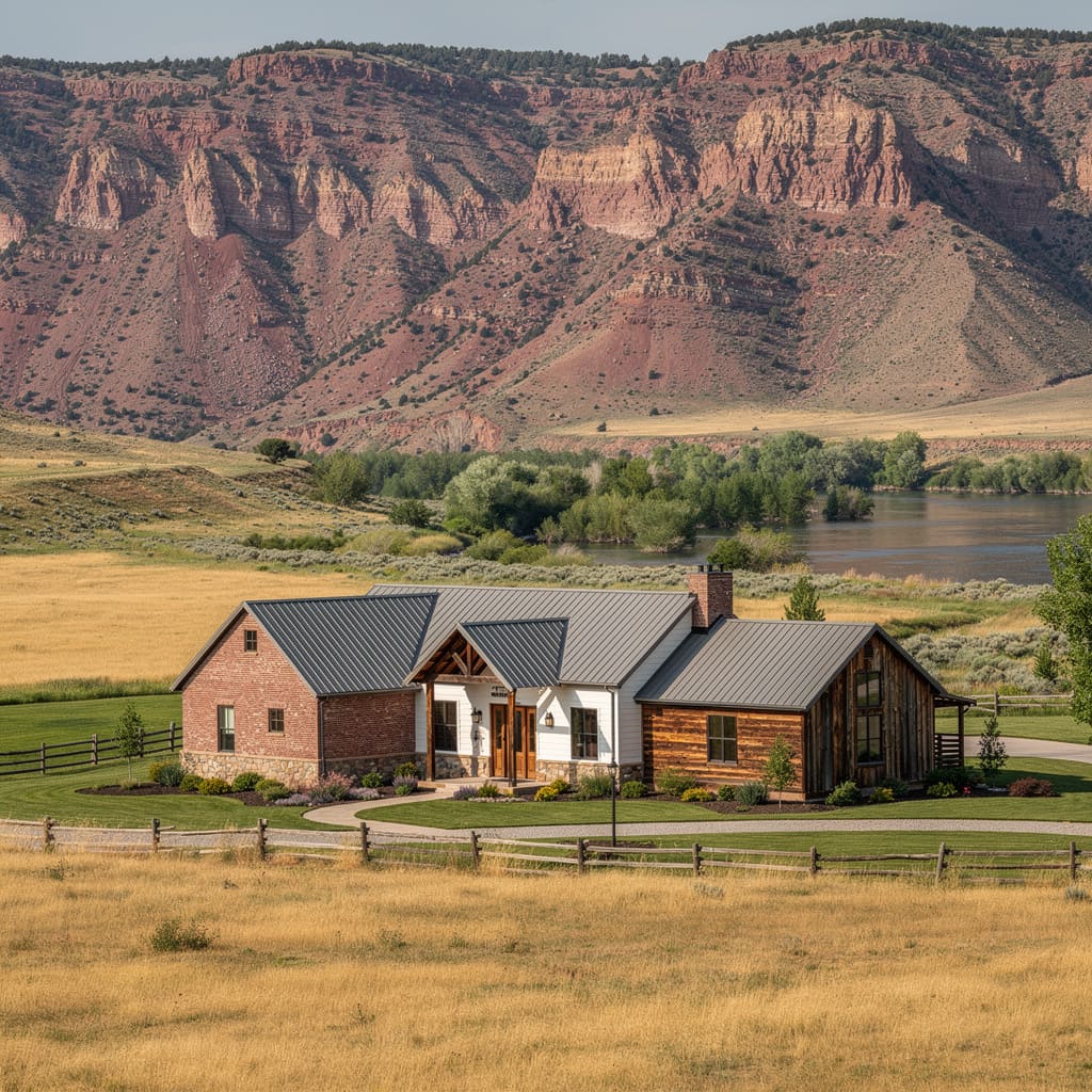 A Studio McGee-style luxury home exterior in Henefer, UT — Salt and Slate Cleaning Company
