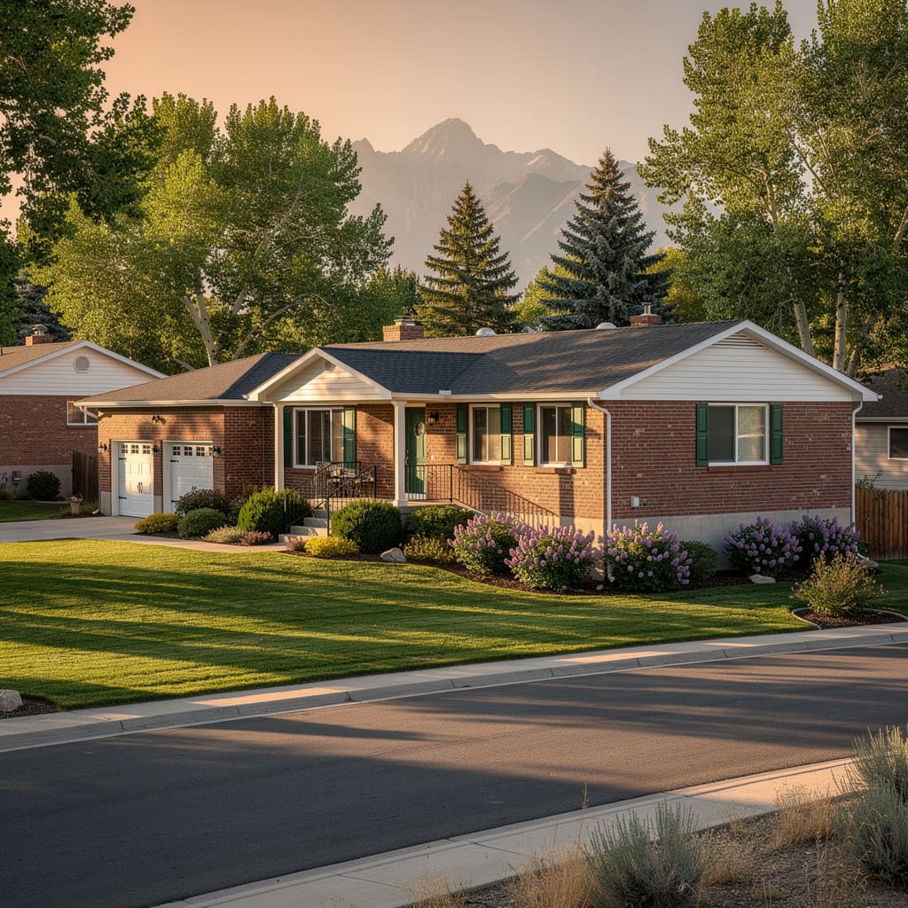 A Studio McGee-style luxury home exterior in Orem, UT — Salt and Slate Cleaning Company