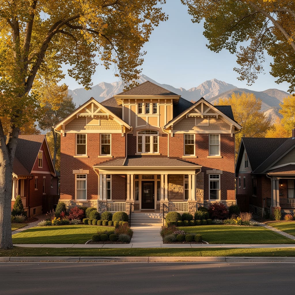 A Studio McGee-style luxury home exterior in Provo, UT — Salt and Slate Cleaning Company