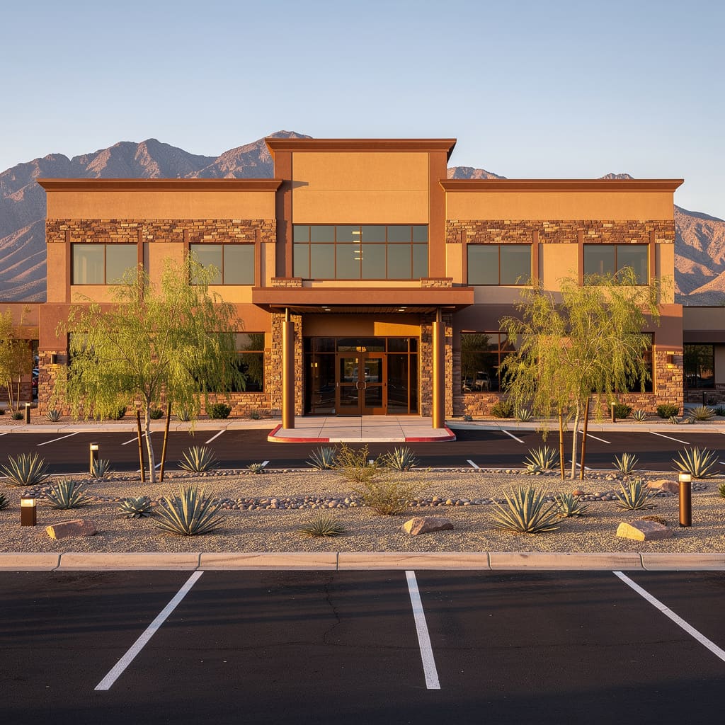 Upscale commercial building exterior in Avondale, AZ — representative of the facilities Salt and Slate serves in the area