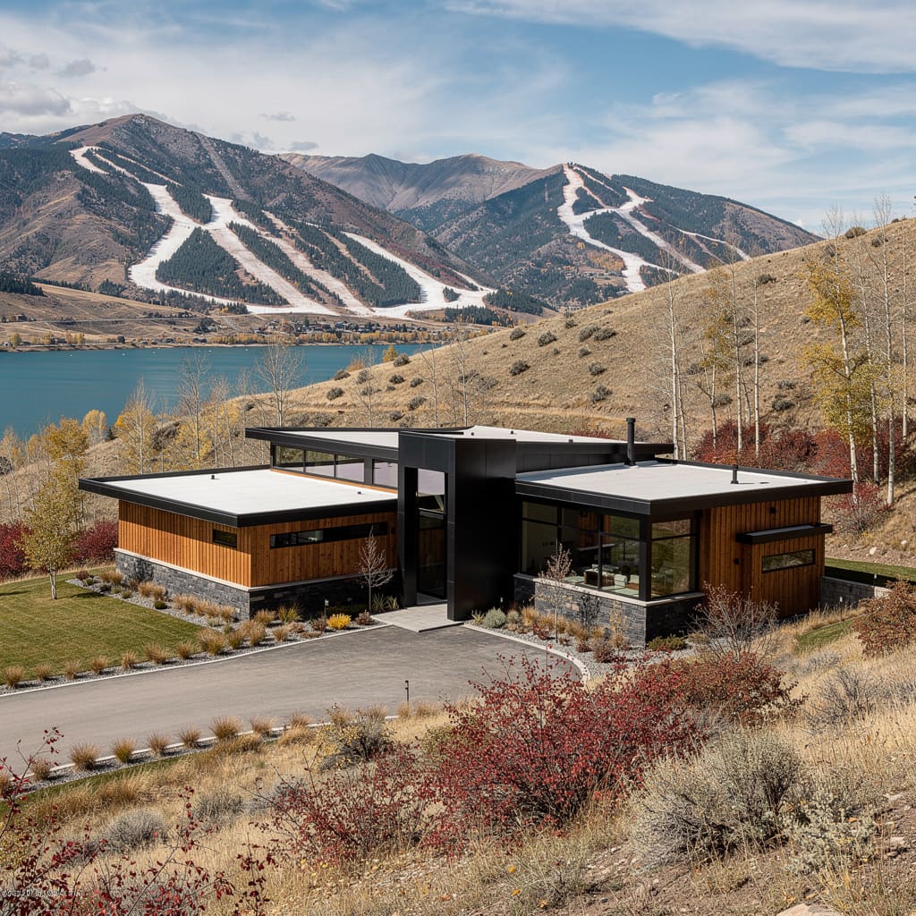 A Studio McGee-style luxury home exterior in the Mayflower Lakeside neighborhood of Heber City, UT — premium home cleaning by Salt and Slate