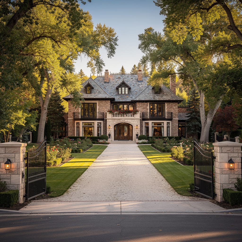 A Studio McGee-style luxury home exterior in the Walker Lane neighborhood of Holladay, UT — premium home cleaning by Salt and Slate
