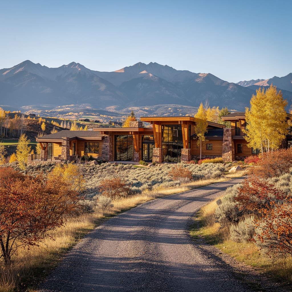 A Studio McGee-style luxury home exterior in the Glenwild neighborhood of Park City, UT — premium home cleaning by Salt and Slate
