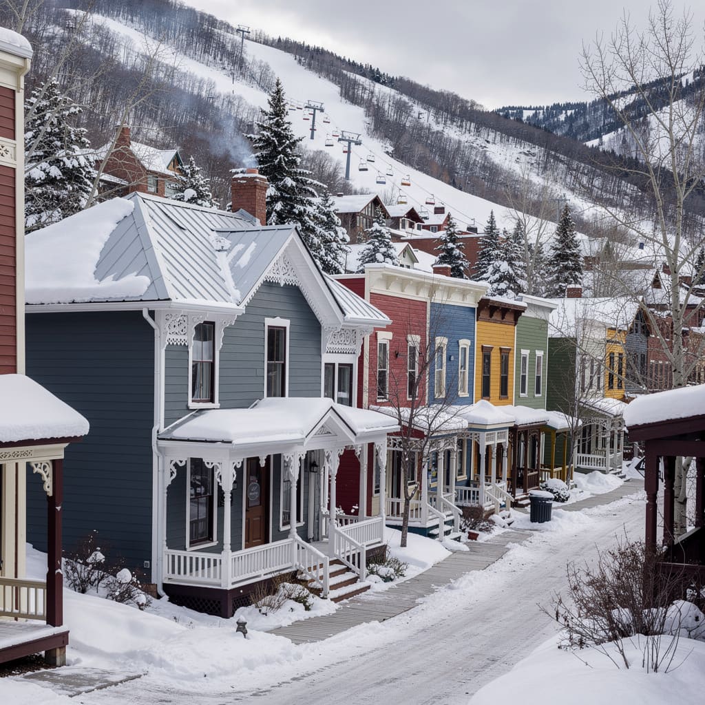 A Studio McGee-style luxury home exterior in the Old Town neighborhood of Park City, UT — premium home cleaning by Salt and Slate