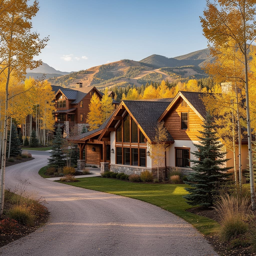 A Studio McGee-style luxury home exterior in the Solamere neighborhood of Park City, UT — premium home cleaning by Salt and Slate
