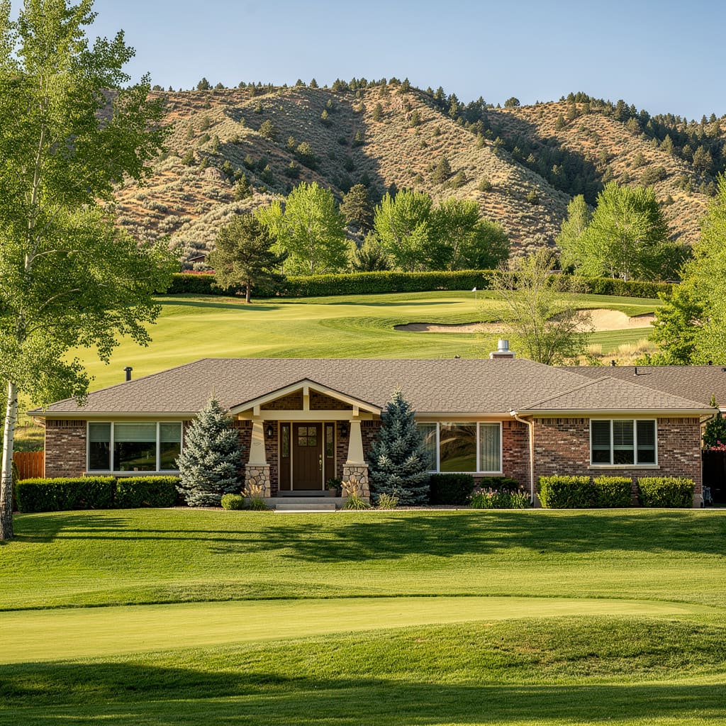 A Studio McGee-style luxury home exterior in the Bonneville Hills neighborhood of Salt Lake City, UT — premium home cleaning by Salt and Slate