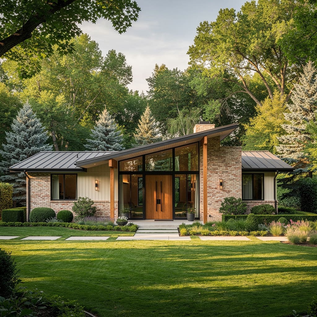 A Studio McGee-style luxury home exterior in the Foothill neighborhood of Salt Lake City, UT — premium home cleaning by Salt and Slate