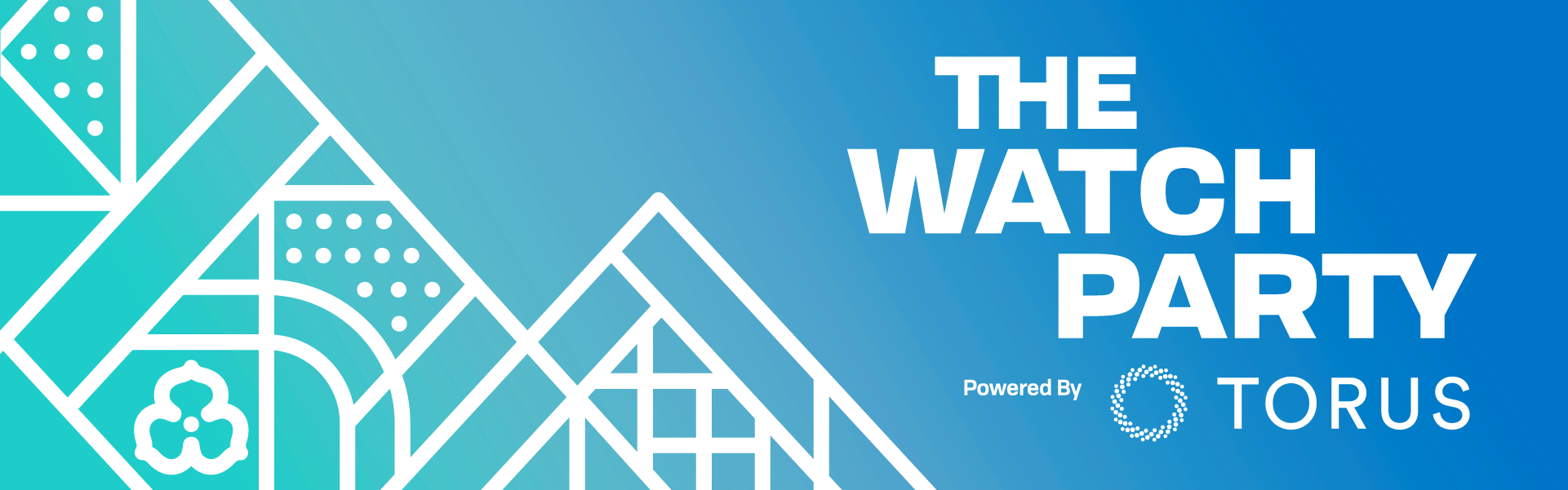 The Watch Party event series logo, Powered By Torus