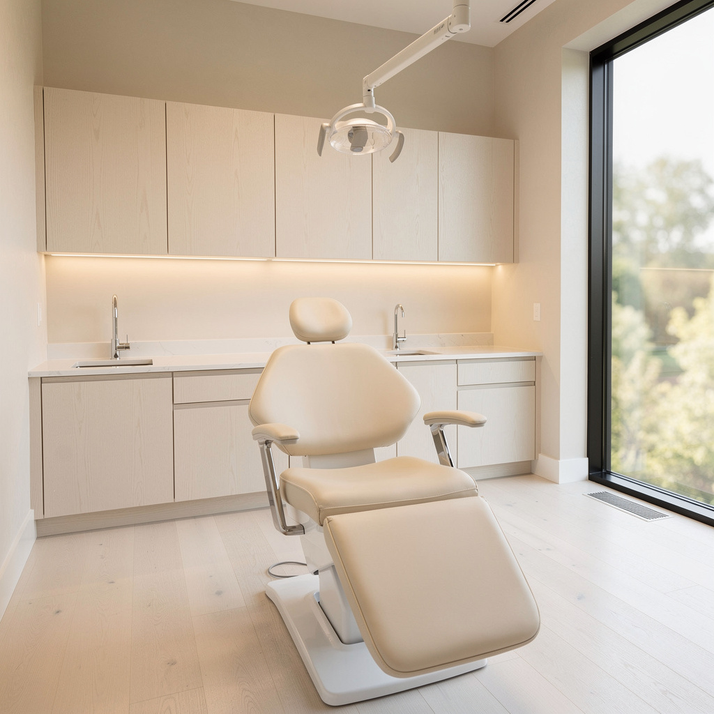 Upscale modern dental operatory interior — dental office cleaning in Las Vegas, NV by Salt and Slate commercial teams